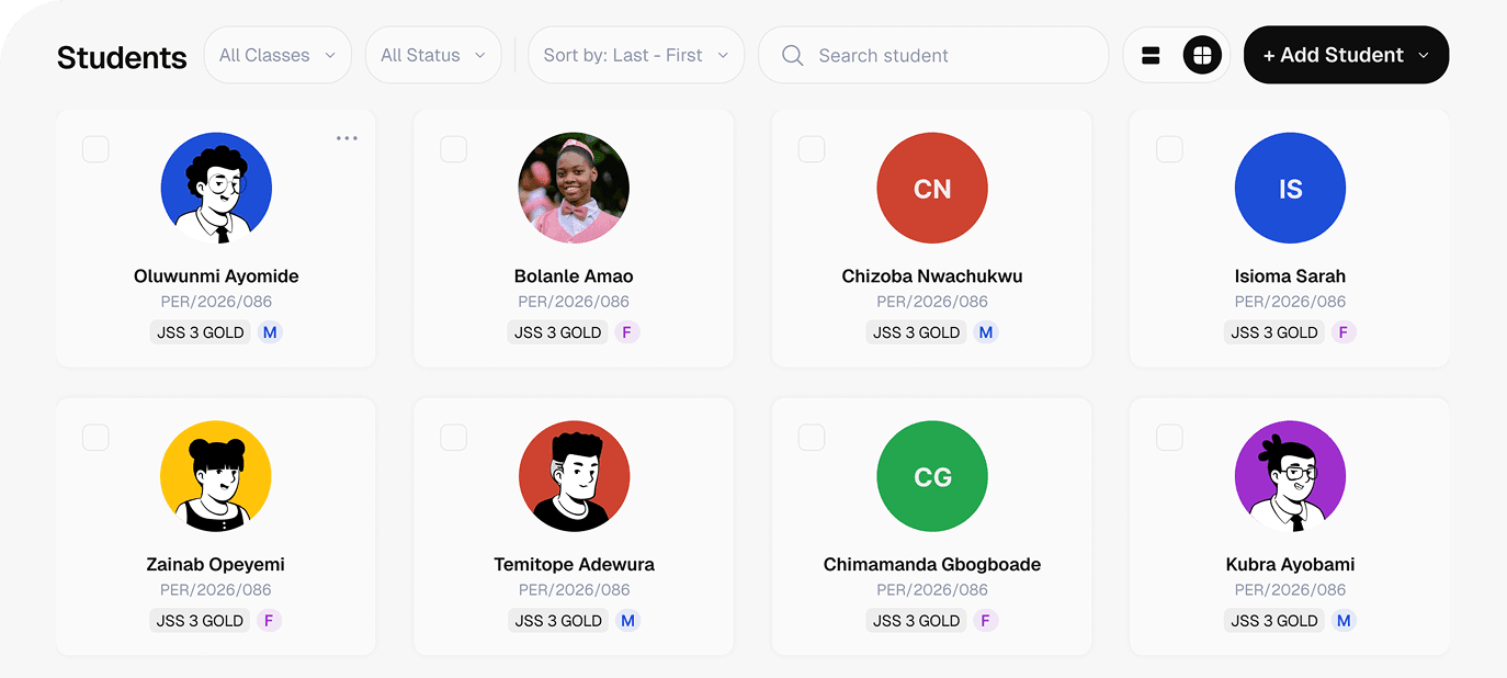 Students dashboard